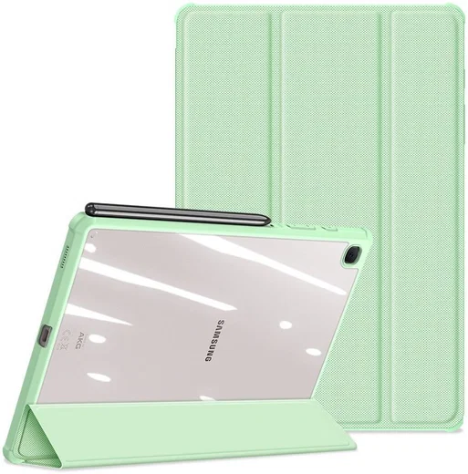 Dux Ducis Toby Samsung Galaxy Tab S6 Lite Hoes Tri-Fold Bookcase Groen afbeelding 2