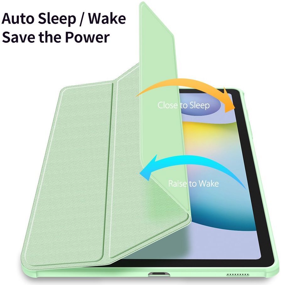 Dux Ducis Toby Samsung Galaxy Tab S6 Lite Hoes Tri-Fold Bookcase Groen afbeelding 5
