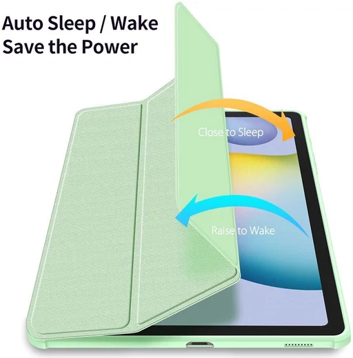Dux Ducis Toby Samsung Galaxy Tab S6 Lite Hoes Tri-Fold Bookcase Groen afbeelding 5