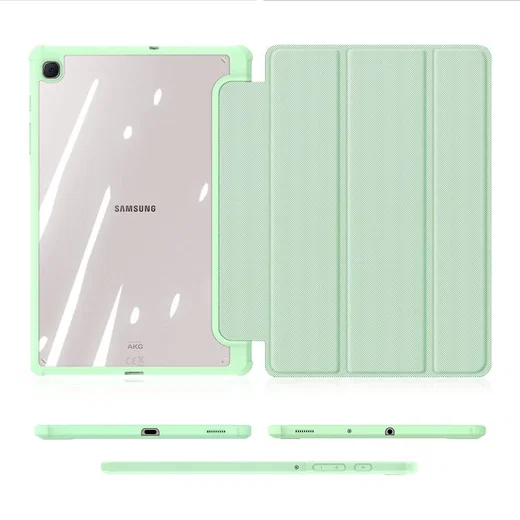 Dux Ducis Toby Samsung Galaxy Tab S6 Lite Hoes Tri-Fold Bookcase Groen afbeelding 7