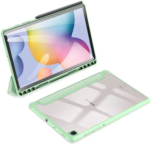 Dux Ducis Toby Samsung Galaxy Tab S6 Lite Hoes Tri-Fold Bookcase Groen afbeelding 9