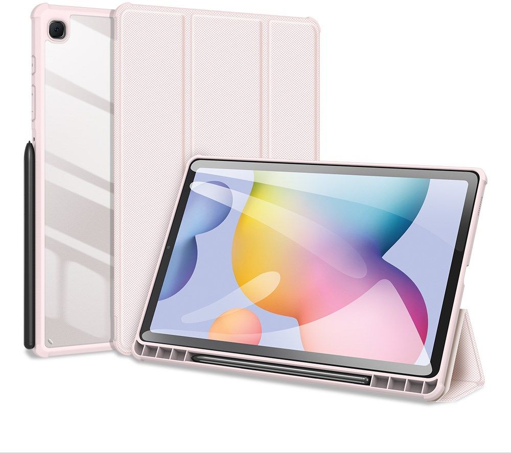Dux Ducis Toby Samsung Galaxy Tab S6 Lite Hoes Tri-Fold Bookcase Roze afbeelding 1
