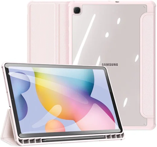 Dux Ducis Toby Samsung Galaxy Tab S6 Lite Hoes Tri-Fold Bookcase Roze afbeelding 10