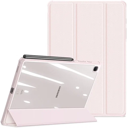 Dux Ducis Toby Samsung Galaxy Tab S6 Lite Hoes Tri-Fold Bookcase Roze afbeelding 2