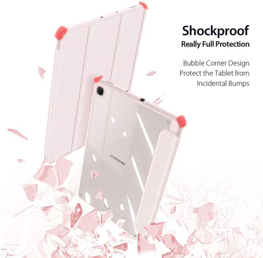 Dux Ducis Toby Samsung Galaxy Tab S6 Lite Hoes Tri-Fold Bookcase Roze afbeelding 5