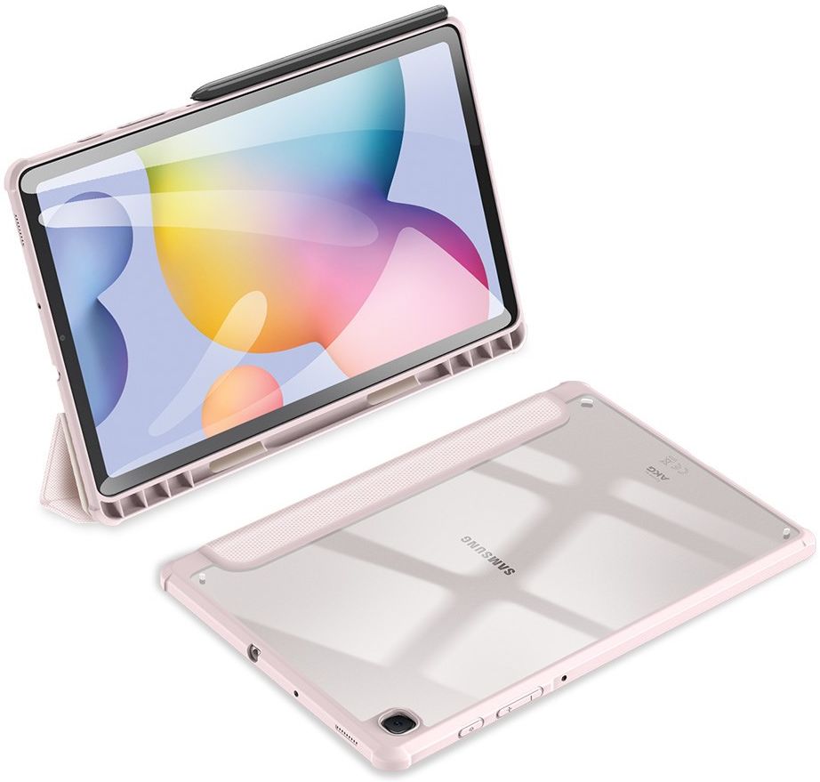Dux Ducis Toby Samsung Galaxy Tab S6 Lite Hoes Tri-Fold Bookcase Roze afbeelding 9