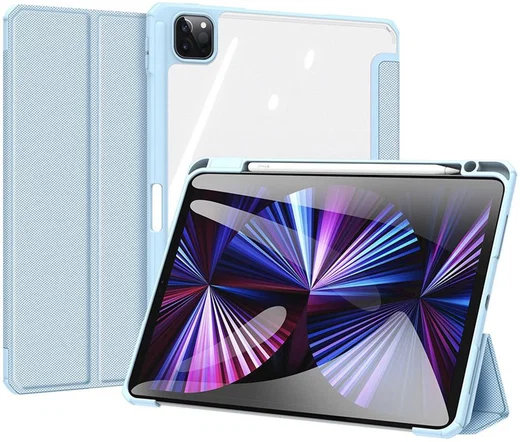 Dux Ducis Toby Series Apple iPad Pro 11 Hoes Tri-Fold Book Case Blauw afbeelding 1