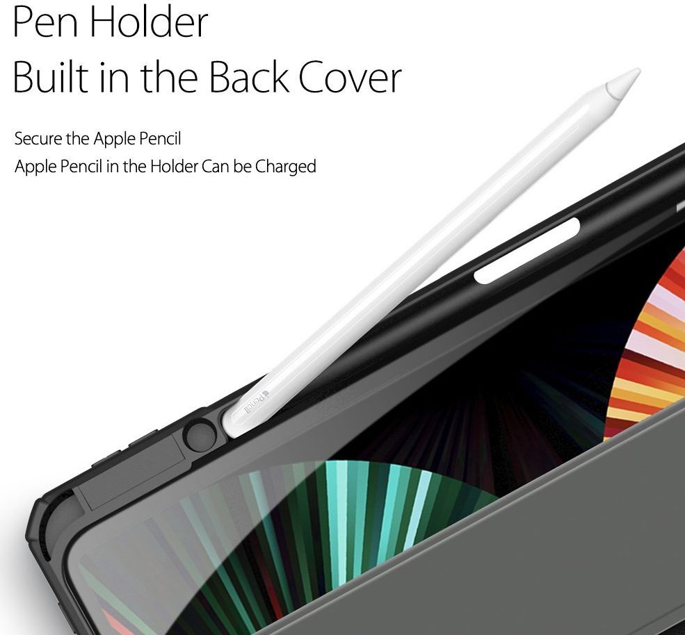 Dux Ducis Toby Apple iPad Pro 12.9 Hoes Tri-Fold Book Case Zwart afbeelding 6