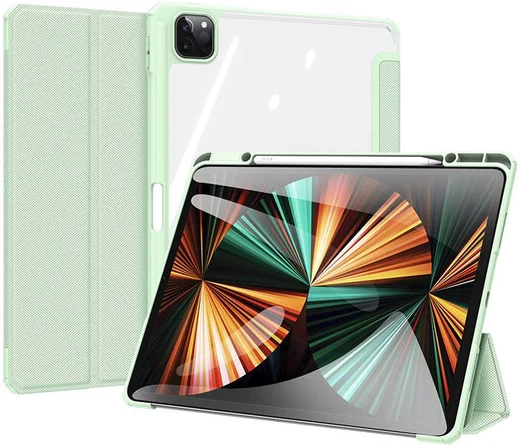 Dux Ducis Toby Apple iPad Pro 12.9 Hoes Tri-Fold Book Case Groen afbeelding 1