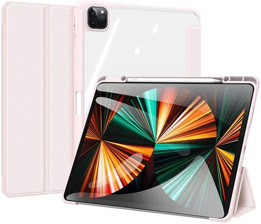 Dux Ducis Toby Apple iPad Pro 12.9 Hoes Tri-Fold Book Case Roze afbeelding 1