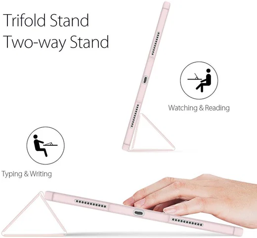 Dux Ducis Toby Apple iPad Pro 12.9 Hoes Tri-Fold Book Case Roze afbeelding 10