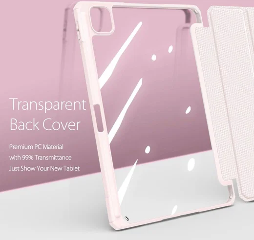 Dux Ducis Toby Apple iPad Pro 12.9 Hoes Tri-Fold Book Case Roze afbeelding 5