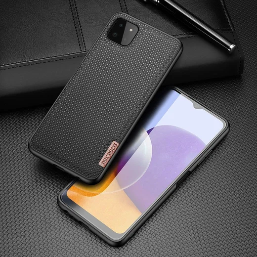 Dux Ducis Fino Series Samsung Galaxy A22 5G Hoesje Back Cover Zwart afbeelding 2