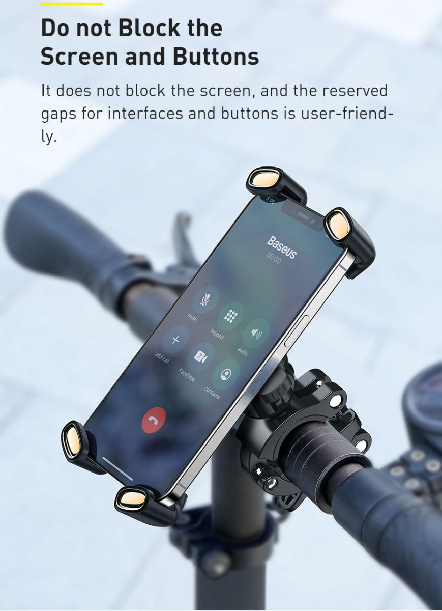 Baseus 360° Fiets Telefoonhouder voor Smartphones 4.7 tot 6.7 Inch afbeelding 11