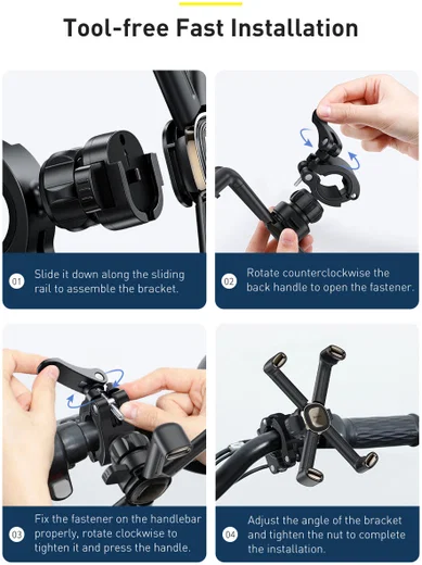 Baseus 360° Fiets Telefoonhouder voor Smartphones 4.7 tot 6.7 Inch afbeelding 19