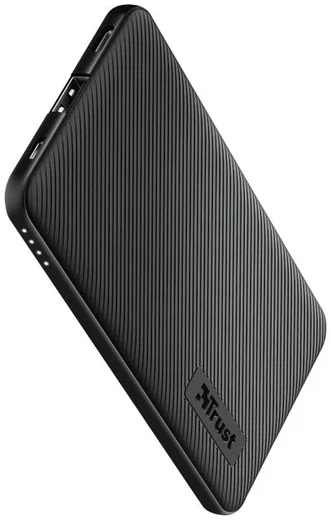 Trust Primo Ultra Dunne Mini Powerbank USB/USB-C 5.000 mAh Zwart afbeelding 1