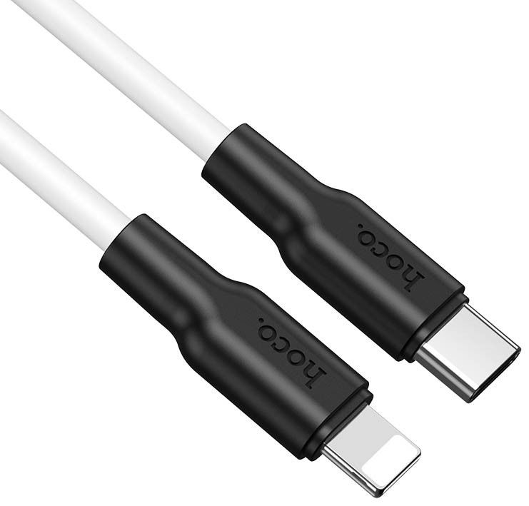 Hoco X21 Plus 20W USB-C naar Apple Lightning PD Kabel 3A 1 Meter Wit afbeelding 2