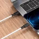 Hoco X21 Plus 20W USB-C naar Apple Lightning PD Kabel 3A 1 Meter Wit afbeelding 3