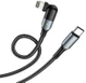 Hoco U100 USB-C naar Apple Lightning Draaibare Haakse Kabel 20W Zwart afbeelding 2
