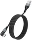 Hoco U100 USB-A naar Micro USB Haakse Draaibare Kabel 1.2 Meter Zwart afbeelding 1
