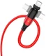 Hoco U100 USB-A naar Micro USB Haakse Draaibare Kabel 1.2 Meter Zwart afbeelding 3