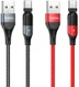 Hoco U100 USB-A naar USB-C Haakse Draaibare Kabel 1.2 Meter Rood afbeelding 2