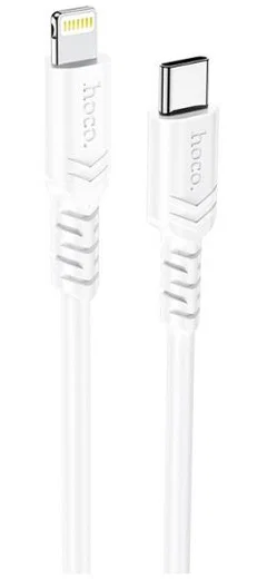 Hoco 3A Fast Charge USB-C naar Apple Lightning Kabel 20W PD 1M Wit afbeelding 1