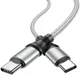 Hoco X50 USB-C naar USB-C Kabel 100W 1 Meter Grijs afbeelding 2