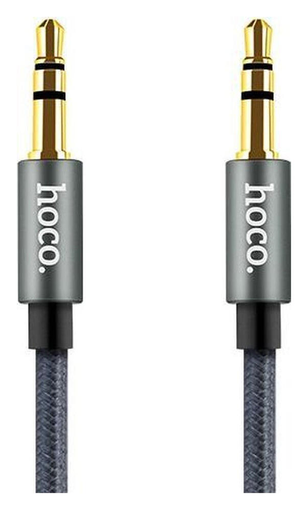 Hoco 3.5mm Jack naar 3.5mm Jack Gevlochten Aux Kabel 1 Meter Zwart afbeelding 1