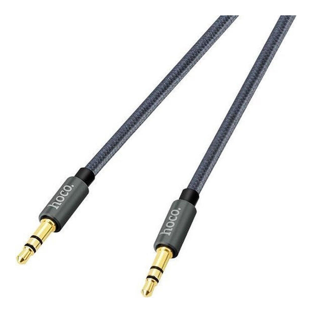 Hoco 3.5mm Jack naar 3.5mm Jack Gevlochten Aux Kabel 1 Meter Zwart afbeelding 2