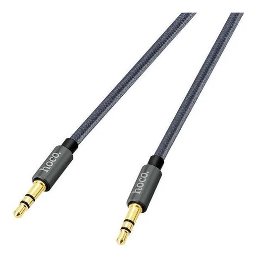 Hoco 3.5mm Jack naar 3.5mm Jack Gevlochten Aux Kabel 1 Meter Zwart afbeelding 2