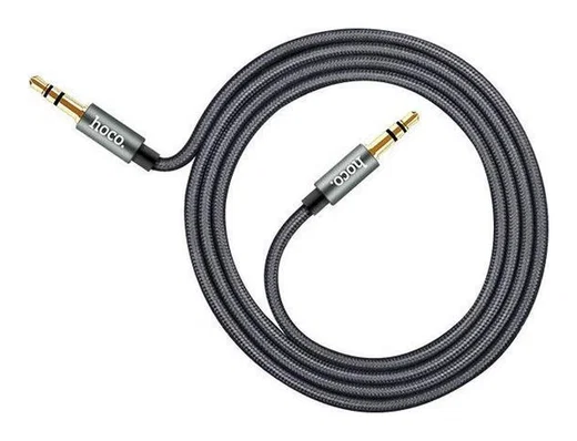 Hoco 3.5mm Jack naar 3.5mm Jack Gevlochten Aux Kabel 1 Meter Zwart afbeelding 3
