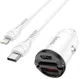 Hoco Dubbele 30W PD Autolader + USB-C naar Lightning kabel Wit afbeelding 1