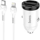 Hoco Dubbele 30W PD Autolader + USB-C naar Lightning kabel Wit afbeelding 2