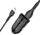 Hoco 4.8A Auto Snellader 30W met QC en PD 3.0 + USB-C Kabel 1M Zwart afbeelding 2
