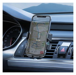 Hoco 360° Verstelbare Ventilatierooster Telefoonhouder Auto Zwart afbeelding