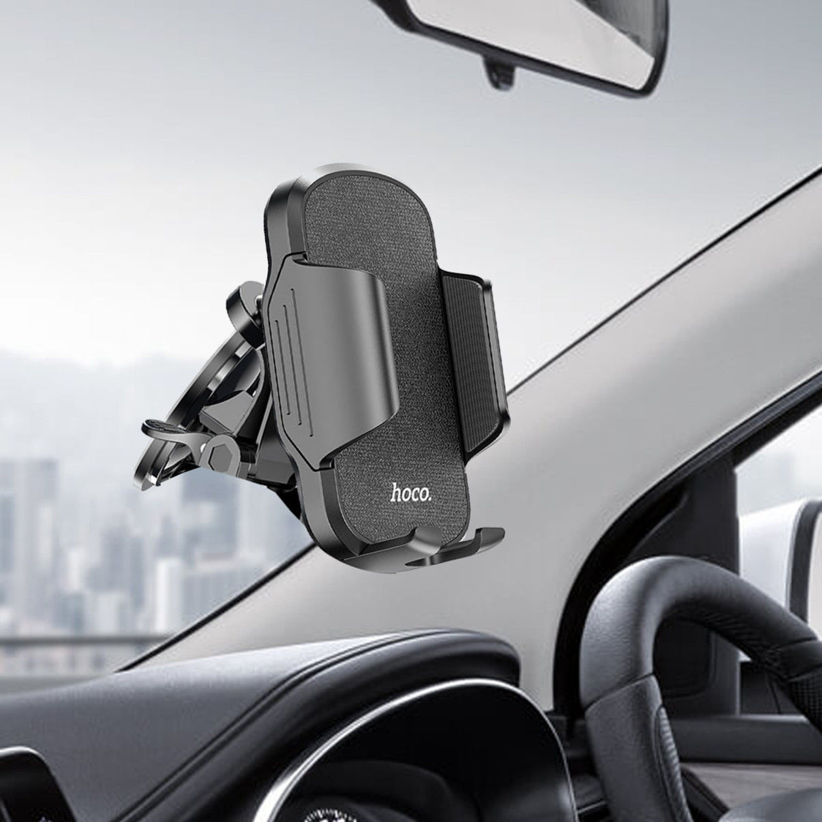 Hoco 360° Verstelbare Anti-Shake Dashboard/Raam Telefoonhouder Auto afbeelding 1
