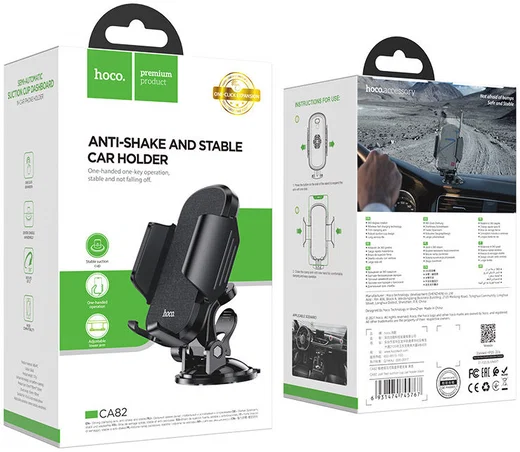Hoco 360° Verstelbare Anti-Shake Dashboard/Raam Telefoonhouder Auto afbeelding 9
