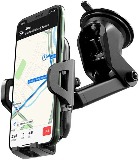 Hoco 360° Verstelbare Dashboard/Raam Telefoon Houder met Zuignap Zwart afbeelding 1