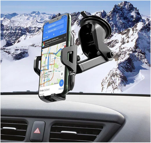 Hoco 360° Verstelbare Dashboard/Raam Telefoon Houder met Zuignap Zwart afbeelding 4