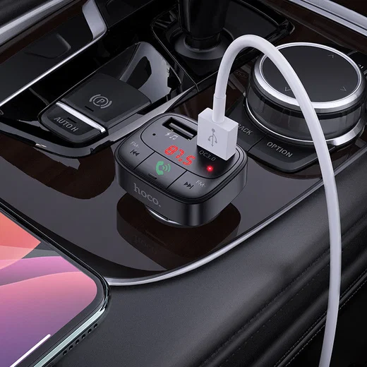 Hoco Bluetooth Muziek FM Transmitter en Autolader met Quick Charge 3.0 afbeelding 3