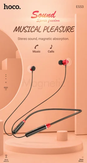 Hoco ES53 Coolway Draadloze Bluetooth Sport Oordopjes Rood afbeelding 3