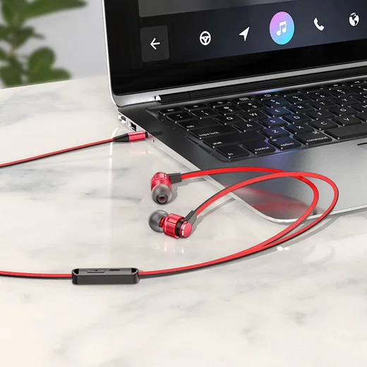 Hoco Platinum Sound Universele In-Ear Oortjes Telefoon Headset Rood afbeelding 2