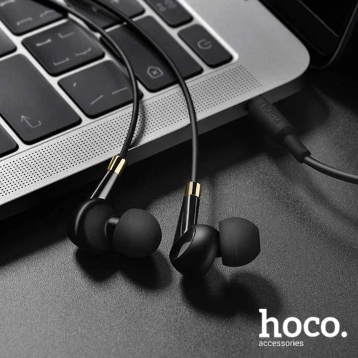 Hoco M58 Bedrade In-Ear Oordopjes 3.5mm Jack Headset Zwart afbeelding 3