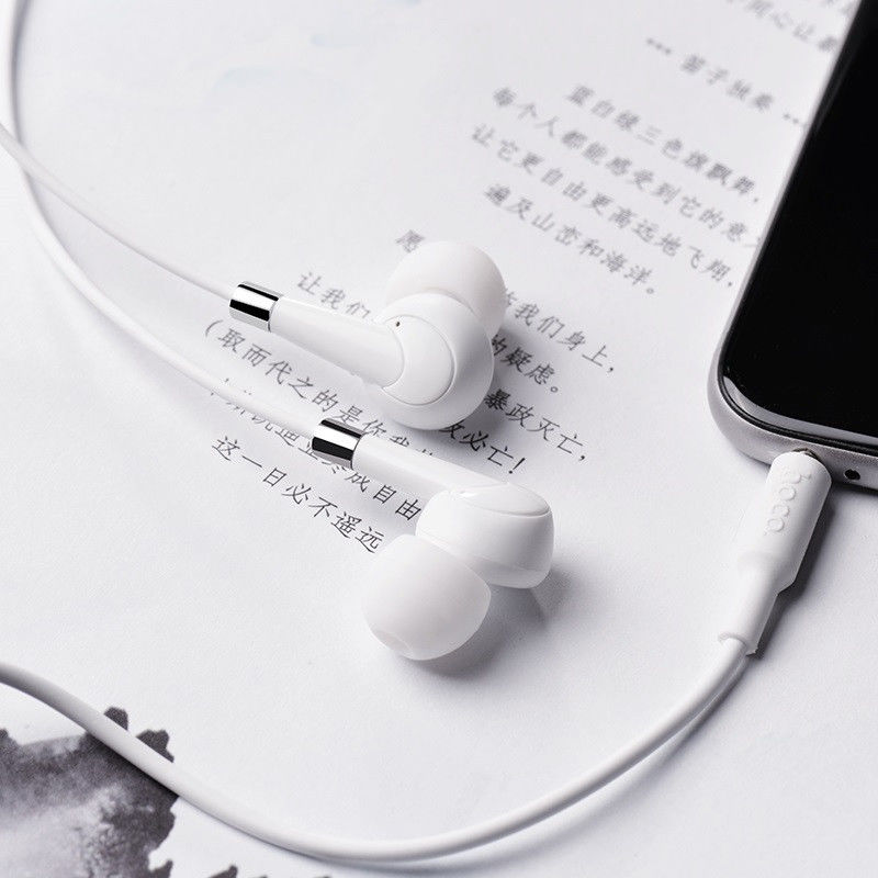Hoco M58 Bedrade In-Ear Oordopjes 3.5mm Jack Headset Wit afbeelding 3