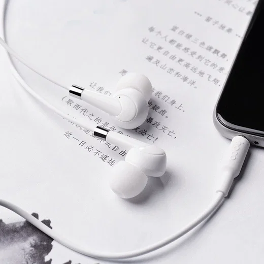 Hoco M58 Bedrade In-Ear Oordopjes 3.5mm Jack Headset Wit afbeelding 3