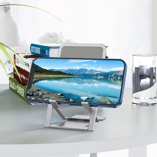 Hoco Universele Verstelbare Bureau Houder voor Smartphone Silver afbeelding 7