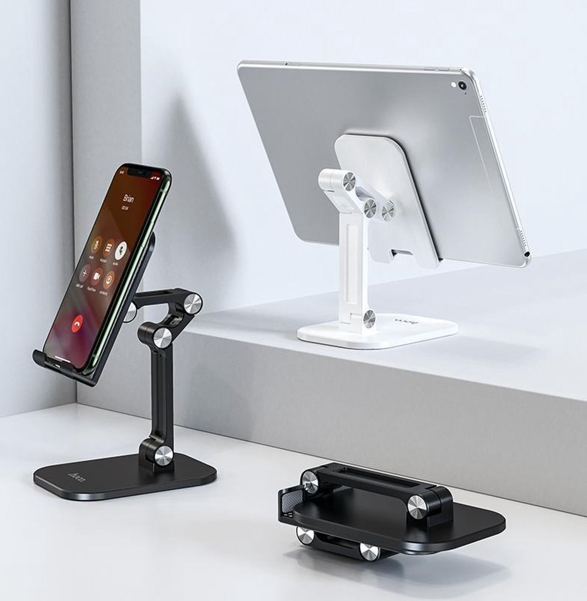 Hoco Verstelbare Opvouwbare Houder voor Smartphone en Tablet Zwart afbeelding 6