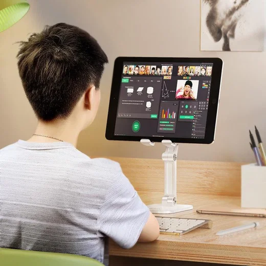 Hoco Verstelbare Opvouwbare Houder voor Smartphone en Tablet Wit afbeelding 4