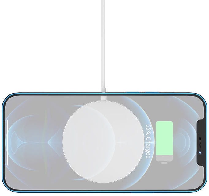 Hoco 15W Magnetische Draadloze Oplader voor Apple MagSafe Wit afbeelding 6